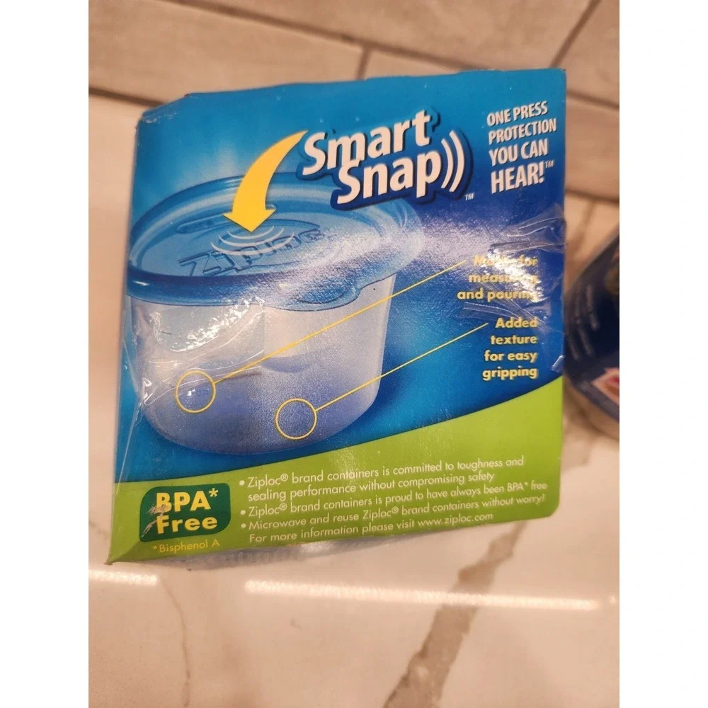 Lot of‎ 2 -Ziploc Twist n Loc 3-Pack Small Round & 4-Pack Med Smart Snap Bowls